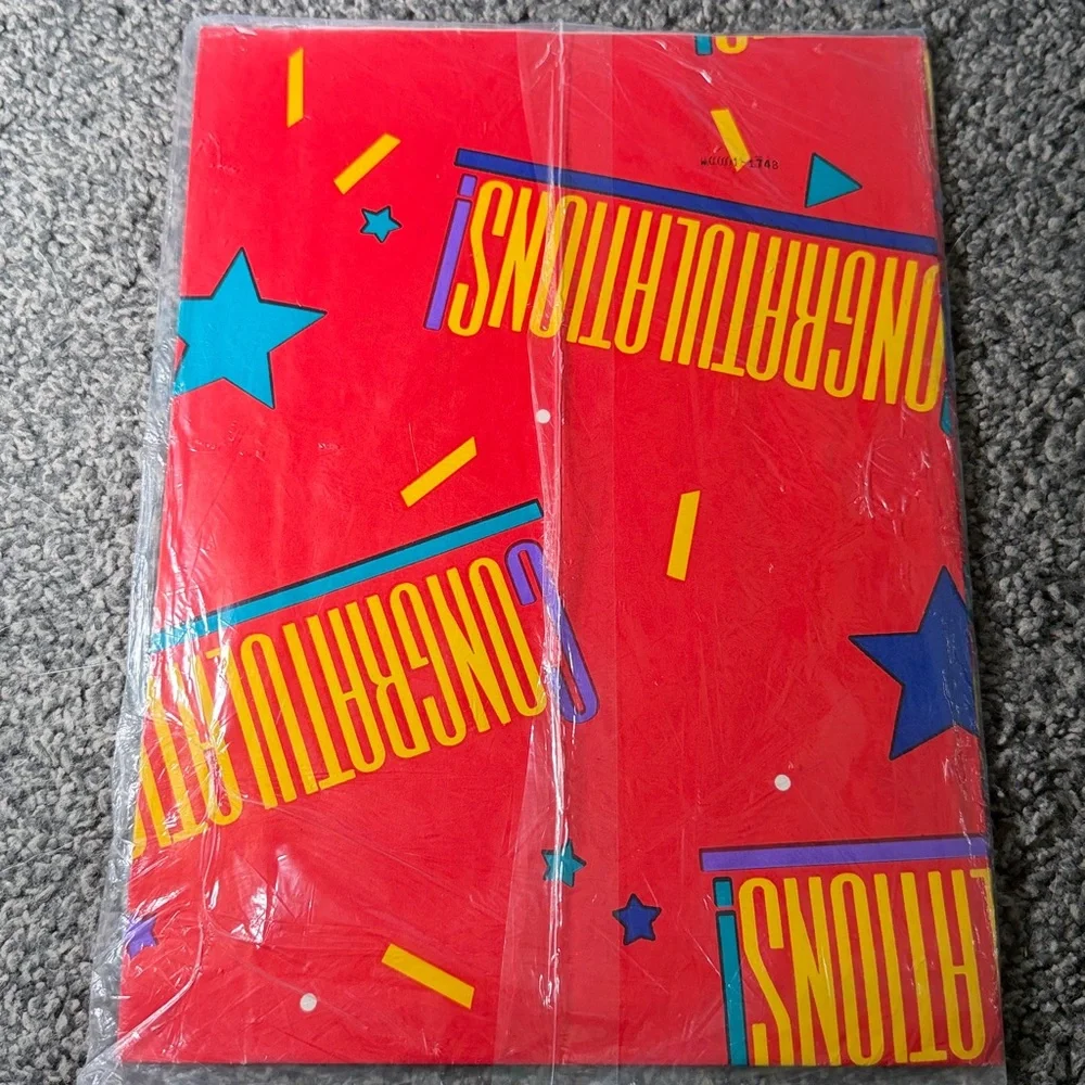 5/$25 VINTAGE Congratulations Wrapping Paper